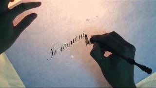 Calligraphy Engrosser writing by Hoang [upl. by Tenner]