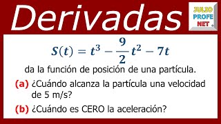 APLICACIÓN DE LA DERIVADA EN FÍSICA [upl. by Onaicilef]