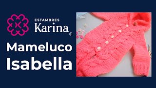 Como tejer un mameluco Isabella en gancho a crochet  CONCURSO Nivel Avanzado Estambres Karina [upl. by Notyrb369]