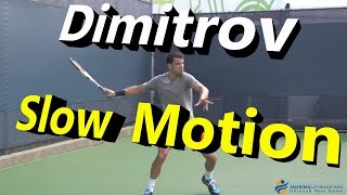 Grigor Dimitrov Slow Motion 1st Serve Forehand amp Backhand Cincinnati 2014 [upl. by Roscoe681]