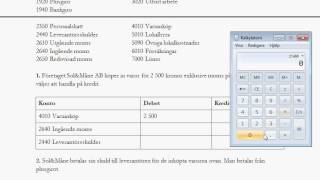 Företagsekonomi 1 Redovisning  Övningsuppgifter [upl. by Gurevich]