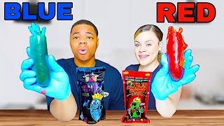 BLUE VS RED CHAMOY PICKLE KIT CHALLENGE [upl. by Knuth]