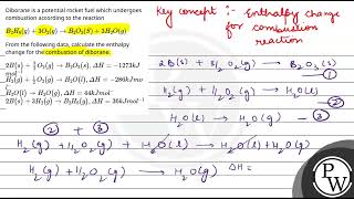 Diborane is a potential rocket fuel which undergoes combustion according to the reaction\nB2H6g [upl. by Abby725]