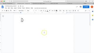 Google Docs Adding a Header [upl. by Reivilo505]