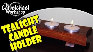 How to Make a Tealight Candle Holder  Easy DIY Woodworking Project [upl. by Annaiv]