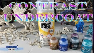 Citadel Contrast Paints  Undercoat Wraith Bone vs White Primer [upl. by Montford]