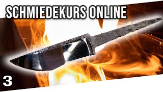 Messerklinge Spiegelpolitur härten und finishen Schmiedekurs online 3 [upl. by Adnole]