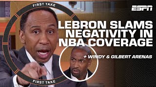 FACE OF THE LEAGUE CONTROVERSY⁉ Stephen A responds to LeBrons NBA coverage criticism  First Take [upl. by Jacobsen]