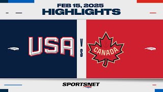 4 Nations FaceOff Highlights  USA vs Canada  February 15 2025 [upl. by Jeremiah]