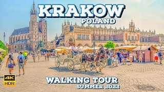 Krakow Poland 🇵🇱  Summer 2022 🌞 Walking Tour 4KHDR 60fps ▶32 hours [upl. by Durr]