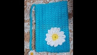 Video 14 How to Crochet a Daisy Square BibleBook Cover TUTORIAL [upl. by Hayward379]