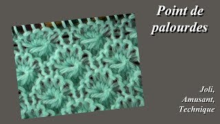 Tuto tricot  Point de palourdes [upl. by Nylhtiak]