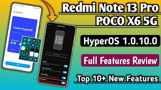 Redmi Note 13 ProPOCO X6 HyperOS 10100 India UpdateFull Features ReviewTop 10 New Features [upl. by Eamaj]