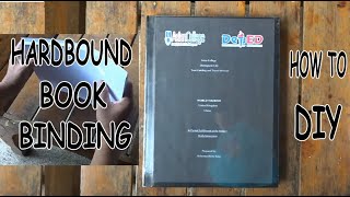 Hardbound Book Binding With Plastic Cover How To  DIY [upl. by Naut]