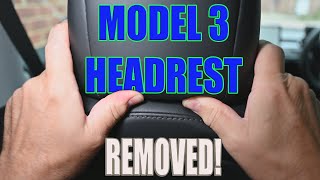 Removing Model 3 Headrests temporarily [upl. by Ellirpa750]