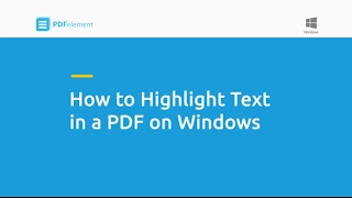 How to Highlight Text in a PDF on Windows [upl. by Sutsugua]