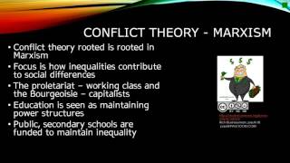 Functionalism and Conflict Theory  Education [upl. by Niliak]