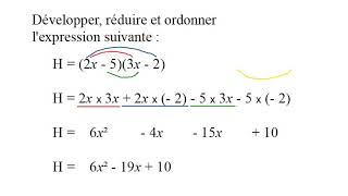 Développer réduire et ordonner une expression de la forme abcd [upl. by Hplodur638]