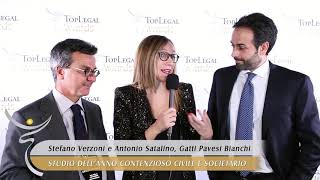 Stefano Verzoni e Antonio Satalino Gatti Pavesi Bianchi  TopLegal Awards 2019 [upl. by Care]