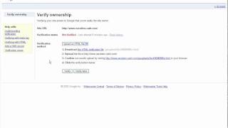 How to Verify a Site in Google Webmaster Tools [upl. by Ateiluj452]