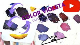 Como hacer el color violeta diferentes tonalidades y otros colores [upl. by Johna]