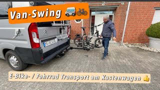 VanSwing  EBike  Fahrrad Transport mit dem Kastenwagen [upl. by Stoeber]