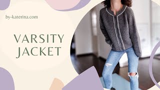 Varsity Jacket Crochet Tutorial [upl. by Nakashima]