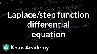 Laplacestep function differential equation  Laplace transform  Khan Academy [upl. by Aisercal]