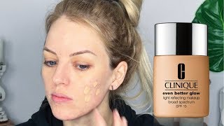 CLINIQUE Even Better Glow Foundation ReviewDemo for ACNETEXTURED OILY Skin [upl. by Mckenzie]