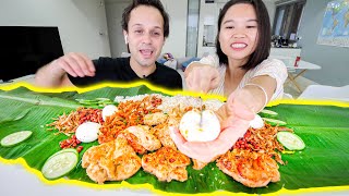 MALAYSIAN STREET FOOD At HOME Nasi Lemak The BEST Street Food in Malaysia [upl. by Noivert]