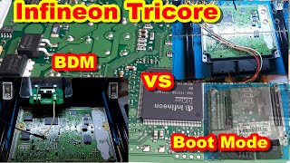 Read and Writing BDM vs Boot Mode EDC17 BMW ECU Infineon Tricore [upl. by Nino558]