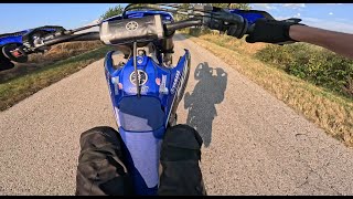 dirtbikes in city amp wheelies on YAMAHA YZF 250 [upl. by Nosemyaj]