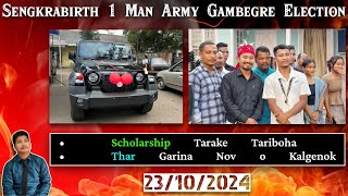 Sengkrabirth 1 Man Army Gambegre Election  Scholarship Tarake Tariboha  Garo News [upl. by Olifoet114]