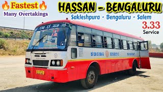 333 Fastest Service🔥 HASSAN  BENGALURU  Overtakings bus driving ksrtc bs6 bussid volvo [upl. by Feliks]