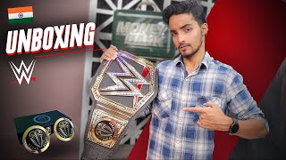 UNBOXING WWE Championship Belt amp Roman Reigns Side Plates  Whats in the Bank Ep03  India [upl. by Ferriter]