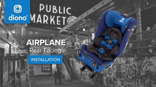 Diono® AllinOne Convertible Car Seat  Airplane RearFacing Installation [upl. by Hynda]