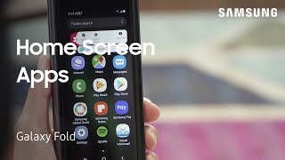 How to add apps to each of your home screens on the Galaxy Fold  Samsung US [upl. by Salohcin935]