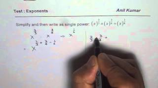 Simplify and Write as Single Power Laws of Exponents [upl. by Nyltyak321]