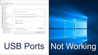 How to Fix USB Ports not Working on Windows 10 [upl. by Elgna545]