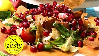 Fattoush Salad  Traditional Lebanese Salad  Fattoush Arab Healthy Salad  Zesty Kitchen [upl. by Selym]