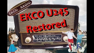 EKCO U245 Valve Radio Restoration  1955 Model [upl. by Yellah]