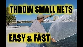 Easiest Way To Throw Small Cast Nets 4 5 or 6 Foot [upl. by Scharff]