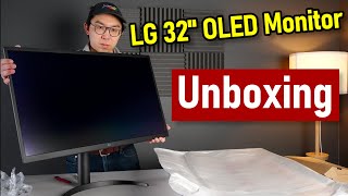 Unboxing The Worlds First 32inch 4K OLED Monitor LG 32EP950 [upl. by Ed]