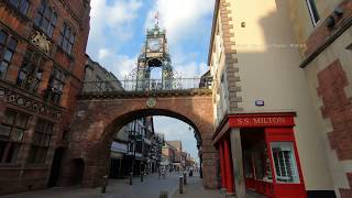 Eastgate Clock in Chesters Historic Town Centre  Cheshire England [upl. by Ned493]