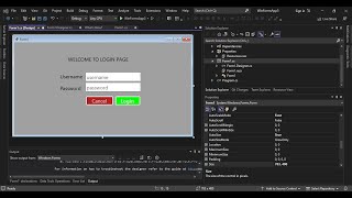 WinForms in Visual Studio 2022Design Login Page [upl. by Malonis]