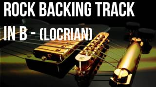 Rock Guitar Backing Track  B Locrian [upl. by Hgielyk]