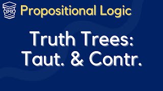 Propositional Logic Truth Trees Tautologies and Contradictions [upl. by Nnomae]