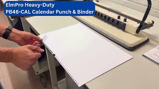 Elmpro PB46 CAL A2 A3 A4 A5 Wire Calendar Binding Machine Video [upl. by Ahsienel332]