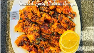 Sweet and Spicy Chicken Wings chickenwings chickenwingsrecipe [upl. by Huppert]