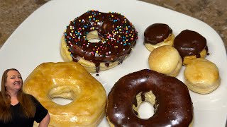 AIR FRYER DONUTS USING CANNED BISCUITS [upl. by Esinet]